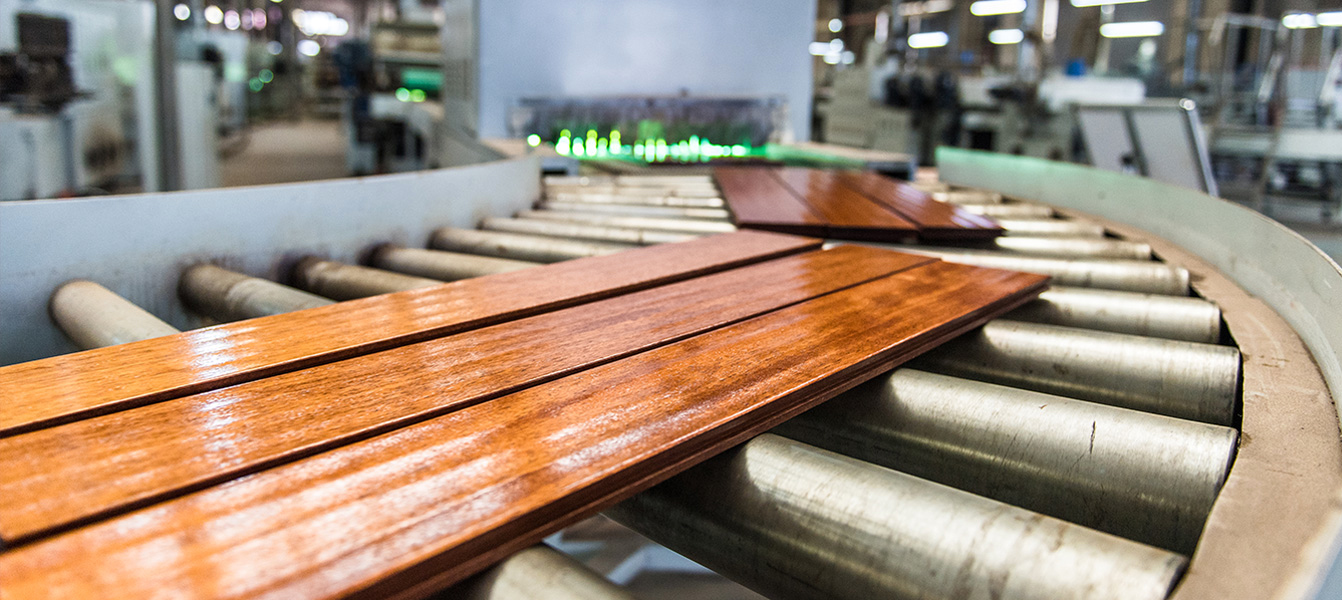 coating line for wood flooring